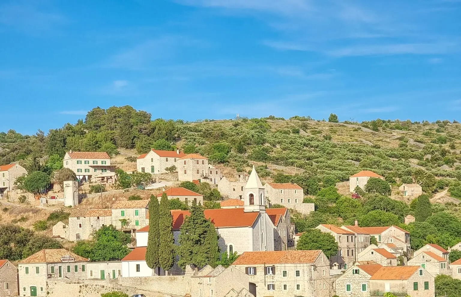 Velo Grablje village on Hvar Island, Antonio Rent
